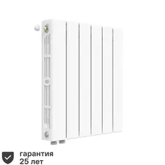 Радиатор Rifar Supremo 500/90 биметалл 6 секций нижнее левое подключение цвет белый