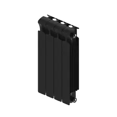 Радиатор Rifar Monolit 500/100 биметалл 4 секции боковое подключение цвет черный