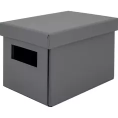Коробка складная 20x12x13 см картон цвет серый Storidea