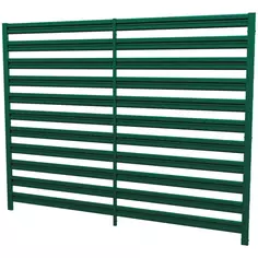 Забор-жалюзи Горизонт 2x2.5 м цвет зеленый Без бренда