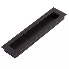 Ручка врезная мебельная 160 мм, цвет черный Без бренда