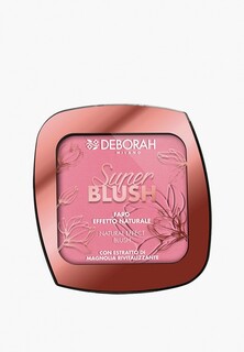 Румяна Deborah SUPER BLUSH, с Цветочным ароматом, тон 01 Rose, 9 г