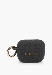 Чехол для наушников Guess Airpods Pro, Silicone case with ring Glitter/Black