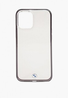 Чехол для iPhone BMW 12 Pro Max (6.7), Signature PC/TPU Transparent Hard/metal effect Black edges