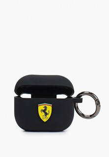 Чехол для наушников Ferrari Airpods 3, Silicone case with ring Black