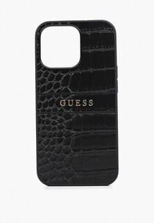 Чехол для iPhone Guess 13 Pro, PU Croco with metal logo Black
