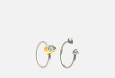 Сет из двух серебряных колец Waves&Gems
