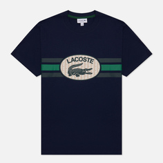 Мужская футболка Lacoste Monogram Print Regular Fit, цвет синий, размер M