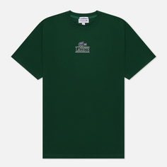 Мужская футболка Lacoste Regular Fit Cotton Jersey Branded, цвет зелёный, размер L