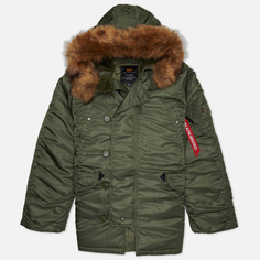 Мужская куртка парка Alpha Industries N-3B Heritage, цвет зелёный, размер L