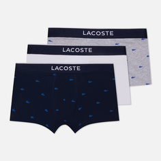 Комплект мужских трусов Lacoste 3-Pack Casual Signature Boxer, цвет комбинированный
