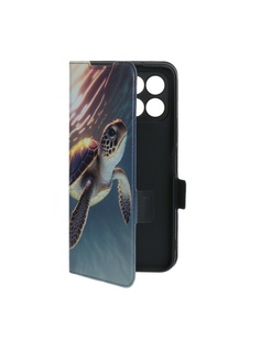 Чехол DF для Honor X8 5G / X6 Flip Print Art1110 Black hwFlip-109