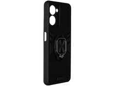 Чехол DF для Realme C55 с магнитом и кольцом Black rmArmor-06