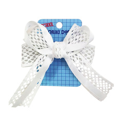 Резинка для волос MORIKI DORIKI Белый бант с сеткой на резинке SCHOOL Collection White mesh bow elastic