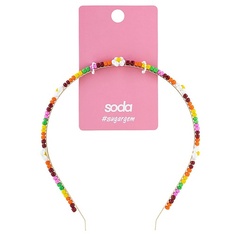 SODA Ободок для волос RAINBOW FLOWERS #sugargem So.Da