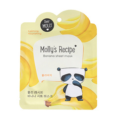 Маска для лица ЛЭТУАЛЬ DEAR MOLLY Тканевая маска "Рецепты Молли. Банан" Molly`s Recipe Л'Этуаль