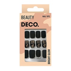 Накладные ногти DECO. Набор накладных ногтей OMBRE black gold