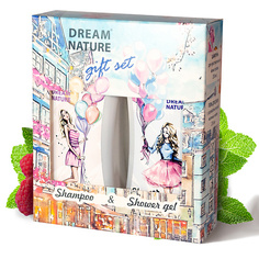 Набор средств для ванной и душа DREAM NATURE Подарочный косметический набор для женщин "Малина и мята" 2в1