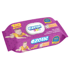 Гигиена OZONE Влажные Салфетки для детей с экстрактом ромашки Антибактериальные Premium 120