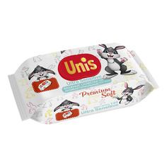 Салфетки для тела UNIS Влажные Салфетки Для детей без запаха Premium Soft 120
