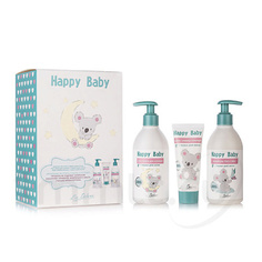 Набор средств для ванной и душа LIV DELANO Подарочный набор с первых дней жизни шампунь, гель и крем Happy Baby
