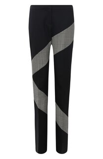 Брюки из шерсти и шелка Alexander McQueen