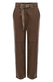 Кожаные брюки Brunello Cucinelli