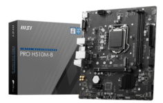 Материнская плата mATX MSI PRO H510M-B (10Gen only) (LGA1200, H470, 2*DDR4, 4*SATA 6G, M.2, 7.1Ch, 2*PCIE, Glan, 4*USB 2.0, 2*USB 3.2, VGA, HDMI)