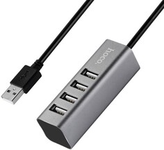 Концентратор Hoco HB1 6957531038139 4*USB, темно-серый