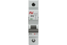 Автоматический выключатель модульный EKF mcb6-1-16B Averes AV-6 (B) 1P 16А 6kA