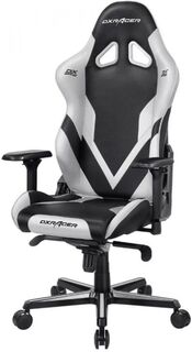 Кресло DxRacer OH/G8200/NW черный/белый, PU-кожа, мультиблок, 4D подлокотники, до 150 кг