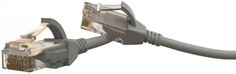 Кабель патч-корд U/UTP 6a кат. 5м Hyperline PC-LPT-UTP-RJ45-RJ45-C6a-5M-LSZH-GY (100% Fluke Component Tested), 10G, 28AWG, LSZH, 5 м, серый
