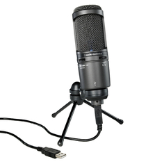 Микрофон Audio-Technica AT2020USB+ электретный конденсаторный, 20–20000 Гц, кардиоида