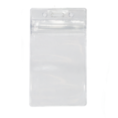 Бейдж Tantos TS-BDG-V для проксимити карт повышенной прочности с отверстием для ремешка, прозрачный, вертикальный, 114х69 мм