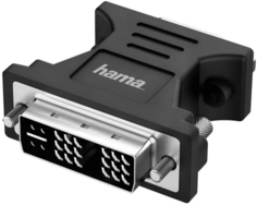 Адаптер HAMA H-200340 00200340 DVI-I (f)/VGA (f) черный
