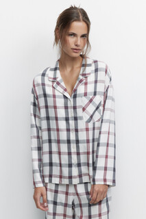 Рубашка oversize домашняя из вискозы в клетку Befree