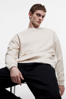 джемпер мужской Свитшот oversize базовый утепленный с начесом Befree