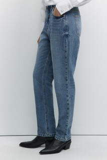 брюки джинсовые женские Джинсы straight прямые с высокой посадкой Befree