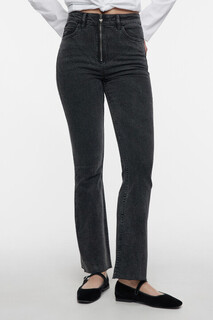 брюки джинсовые женские Джинсы клеш с высокой посадкой и открытыми срезами Befree