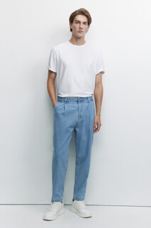 брюки джинсовые мужские Джинсы ManBalloon широкие со складками на поясе Befree