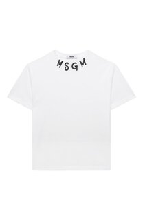 Хлопковая футболка MSGM kids