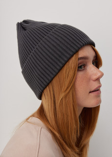 Шапка в рубчик NICEONE [Графит, One size]