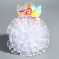 Бант для волос, белый кружевной, 11 см Winx