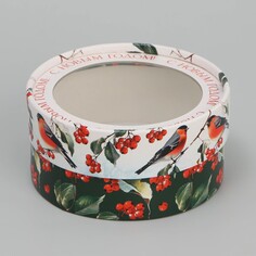 Коробка для макарун тубус с окном Дарите Счастье