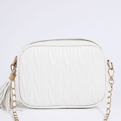 Сумка кросс-боди на молнии, цвет белый NO Brand