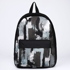 Рюкзак текстильный хаки, с карманом, 30х12х40см, цвет черный, серый Nazamok