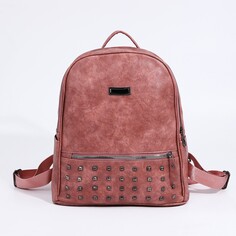 Рюкзак на молнии, 1 наружный карман, цвет розовый NO Brand