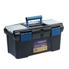Ящик для инструмента tundra, два органайзера, отсек для бит, 320 х 175 х 160 мм