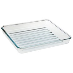 Блюдо из жаропрочного стекла для запекания доляна, 3 л, 34,5×28,5×4,6 см, прямоугольное