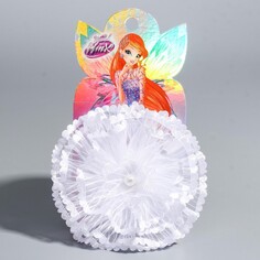 Бант для волос, с розочкой и лентой, 7,5 см Winx